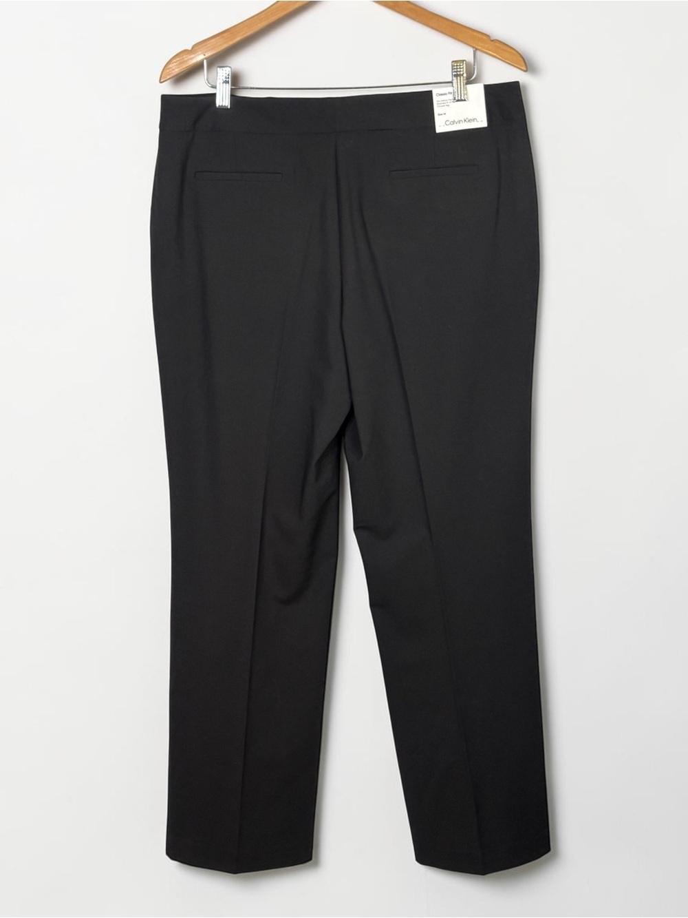 NWT Calvin Klein Classic Fit Suit Trouser Leg Pants Black 14 - Picture 3 of 13